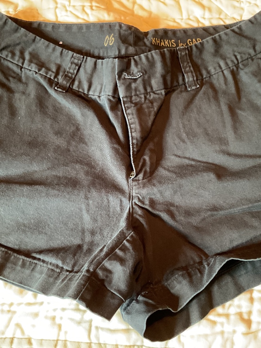 Size 6 black shorts by Gap